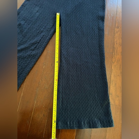 And Now This Brand Womens Navy Wide leg Knit Pants Draw String High Waisted Sz M - Picture 7 of 9